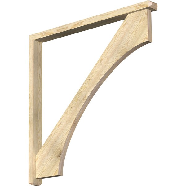 Ekena Millwork Westlake Craftsman Rough Sawn Bracket w/ Offset Brace, Douglas Fir, 4"W x 48"D x 48"H BKT0402X48X48WTL04RDF - main
